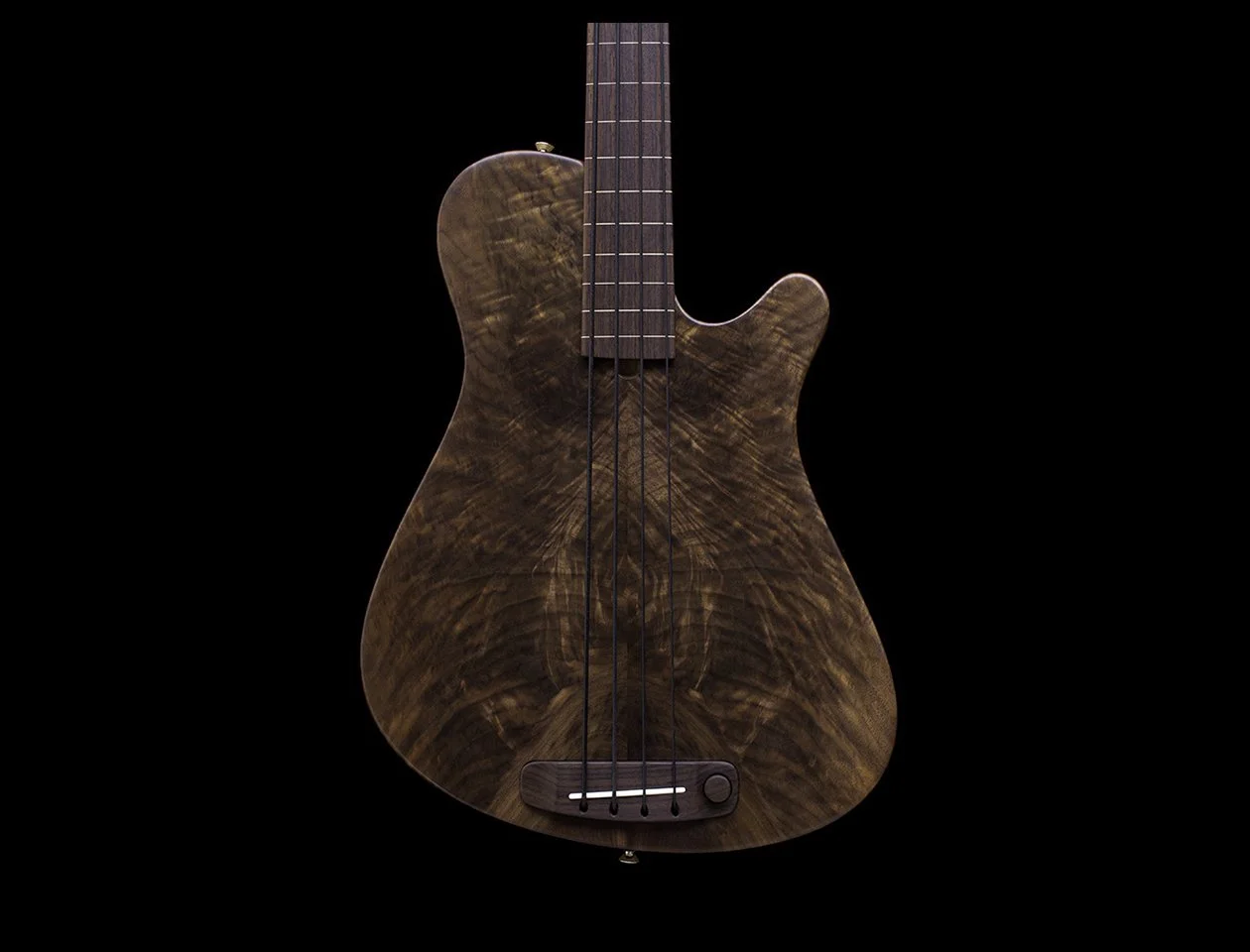 Mouse 30 Walnut Short Scale Lined Fretless Bass #1558 — Rob Allen